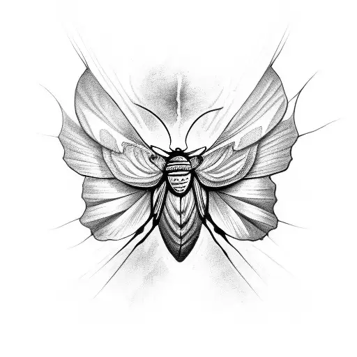 Horror Moth With Creapy Eyes On Wings