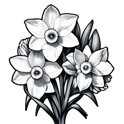 Daffodil Mother Son With A Background