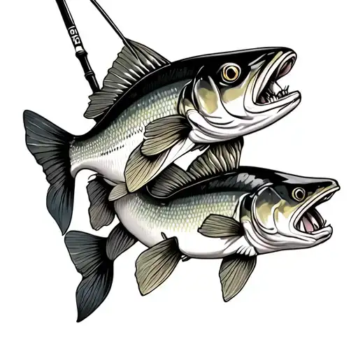 Fishing Pole With Catfish