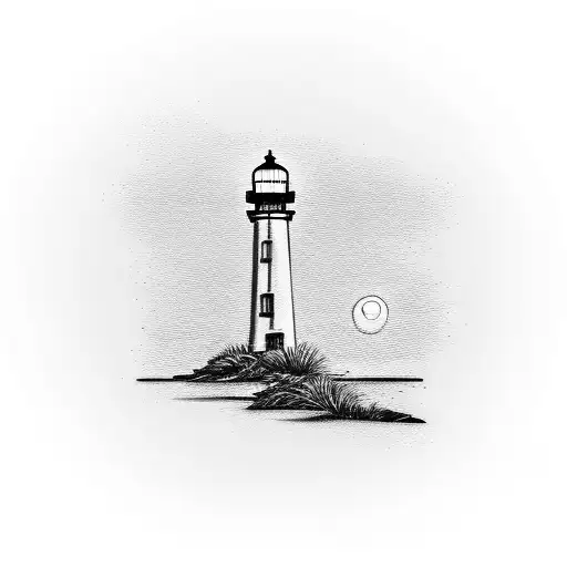 Palm Trees Sunset And Light House