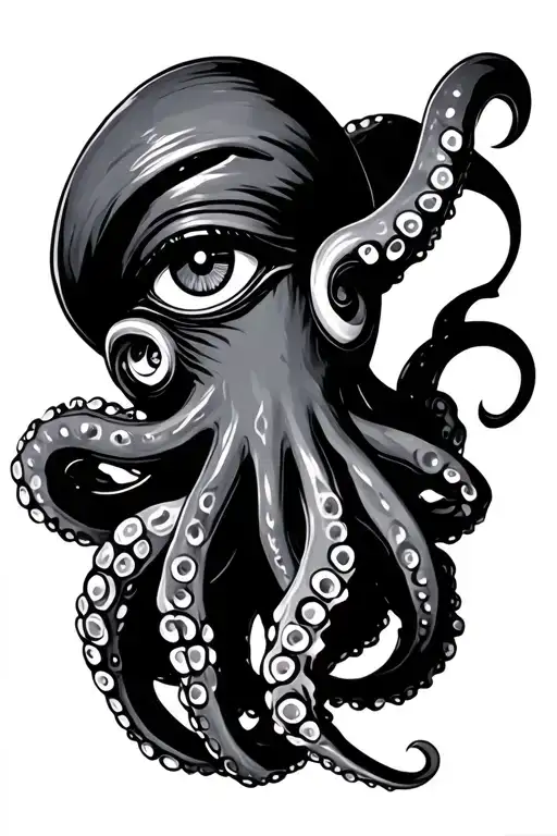 Octopus Wrapped With And Eye
