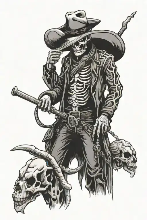 Western Skeleton Cowboy