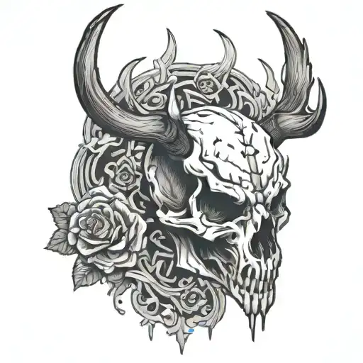 Deer Skull Punisher Skull Inside