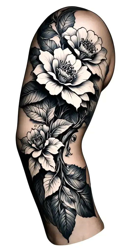 Vine With Flower Wrap My Arm