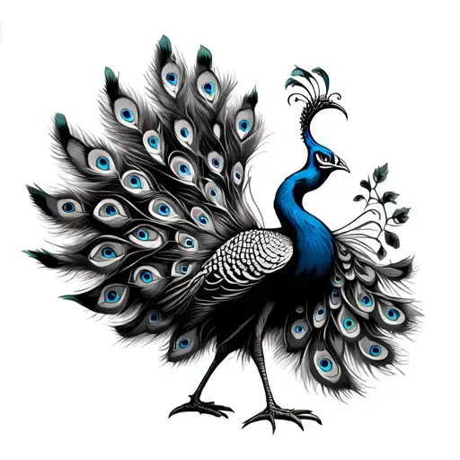 Angry Evil Dancing Peacock