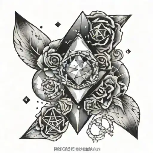 A Diamond Encrusted With Small Symbols Representing Each Of The Favorite Kpop Groups