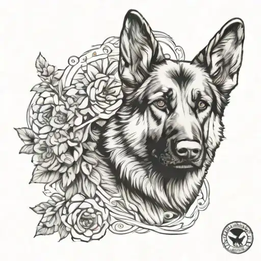 I Would Like A German Shepherd Tattoo On The Front