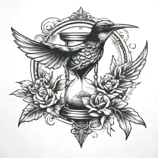 Hourglass Swallow Flying Away