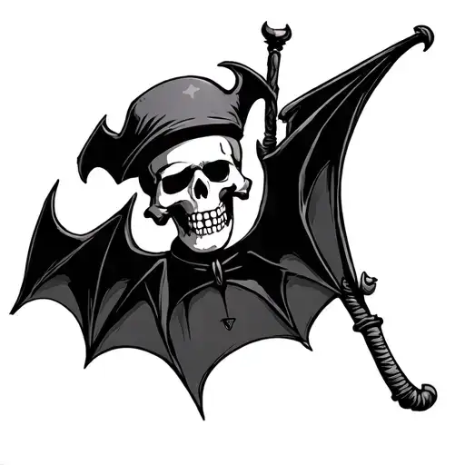 Pirate Flag And Bat