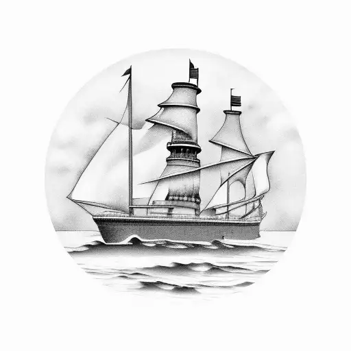 Saint Augustine Lighthouse With 5 Frigate Birds