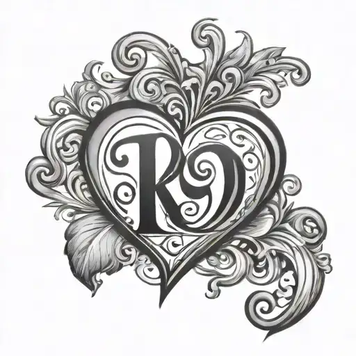 Rsd Initial Hearts One Heart