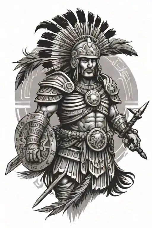 Guerriers Inca Warrior With Sun