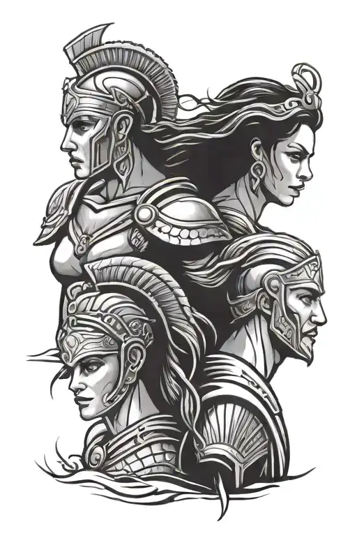 Family Spartan Daughter And Son