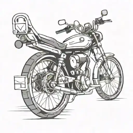 A Bold And Edgy Design Combining The Silhouettes Of A Bike And A Car In A Minimalist Style