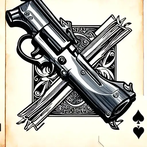 Revolvers Making A X And The Says You Look Like Someone Just Walked Over Your Grave Over A Ace Card