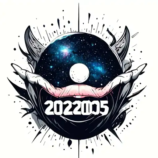 Ourobous With A Galaxy Outline And The Numbers 20220305