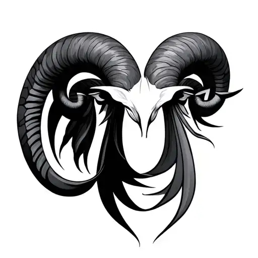 Aries And Gemini Symbol Intertwined