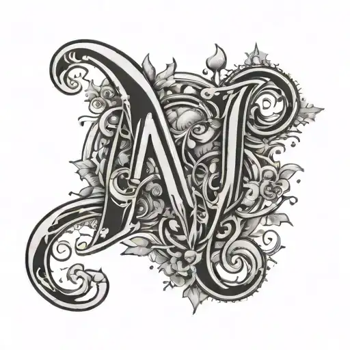 Sheet With Initial M-r-j