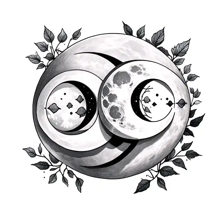 Double Cresent Moon Intertwined