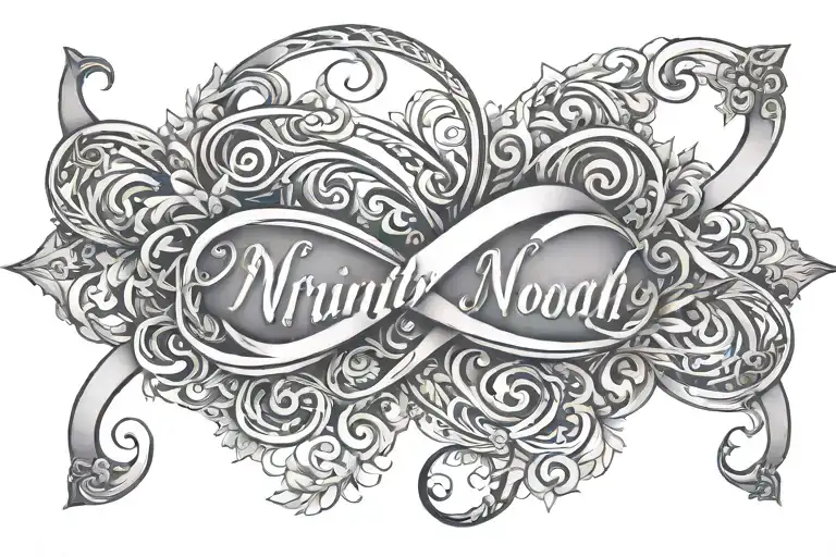 Infinity Symbol With The Names Noah And Charlotte