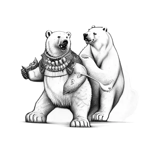 Warrior Riding Polar Bears