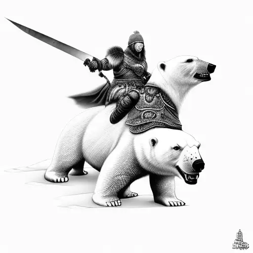 Warrior Riding Polar Bears