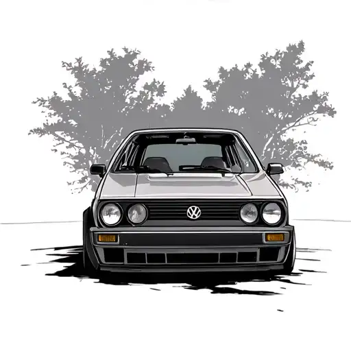 Modified Vw Mk2 Golf Outline