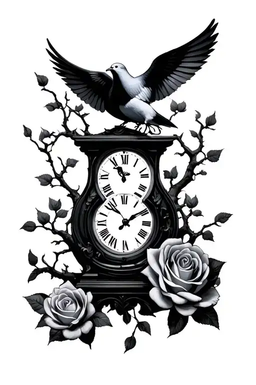 Poison Tree With Rose Clock And Dove