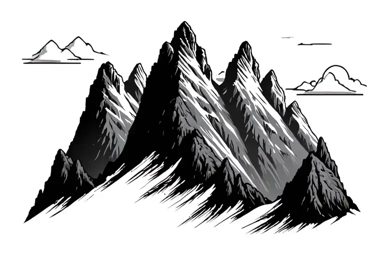 Mountain Peaks With 623