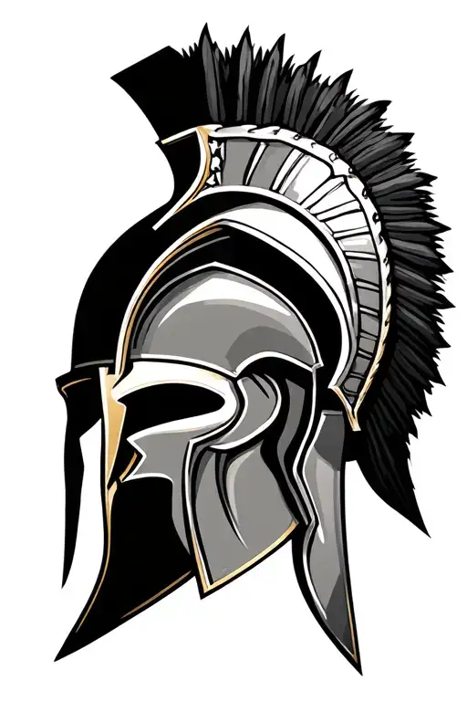 Spartan Helmet With Crest