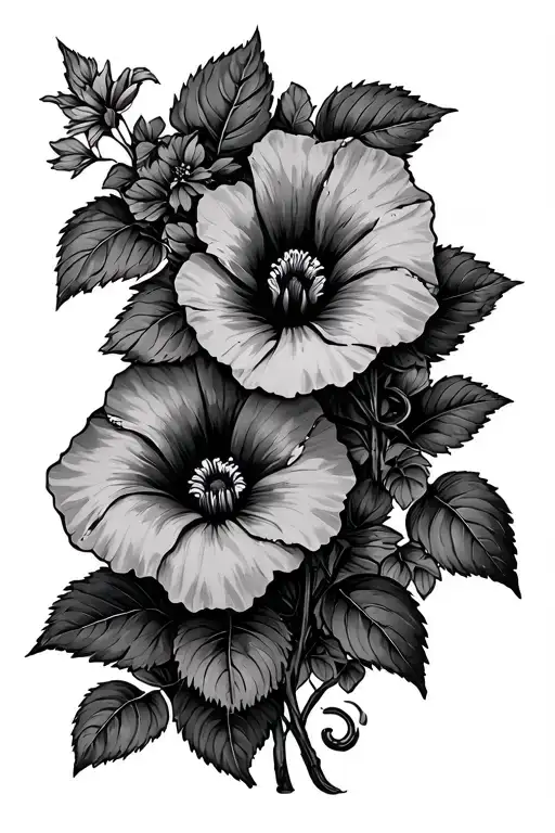 Morning Glory And Aster Vine