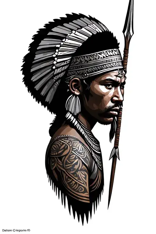 Ethiopian Warrior With Spear