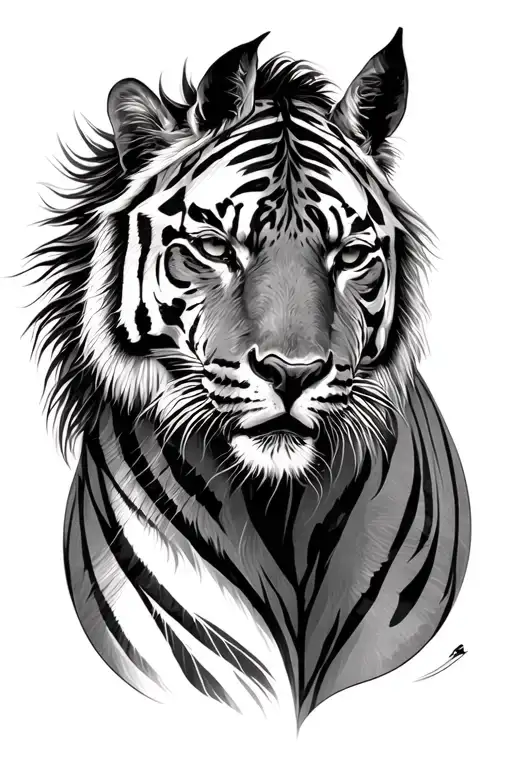 Tiger And Racehorse Intricate Detail