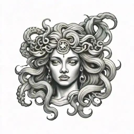 Medusa Head With Emeraude Color