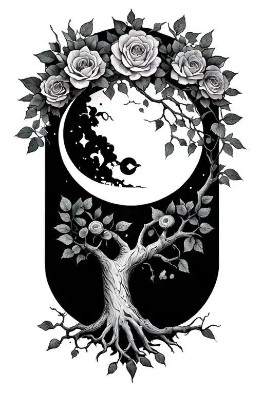 Rose Moon Tree Of Life