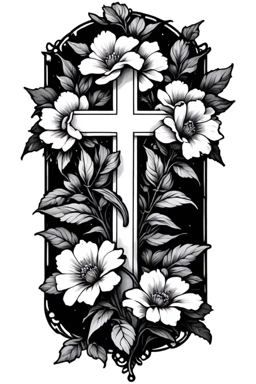 Floral Plant With Cross