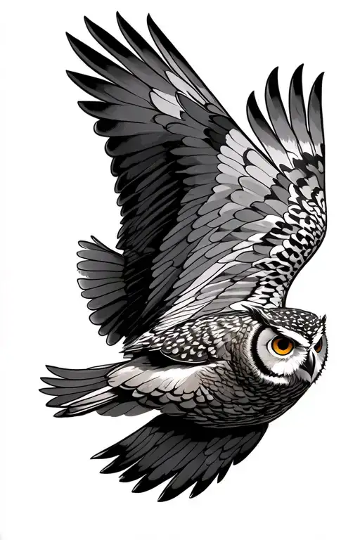 Owl Flying
