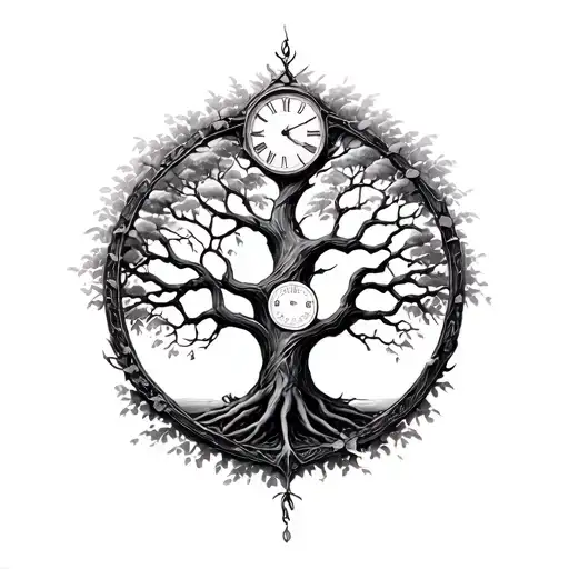 Tree Of Life With Clock