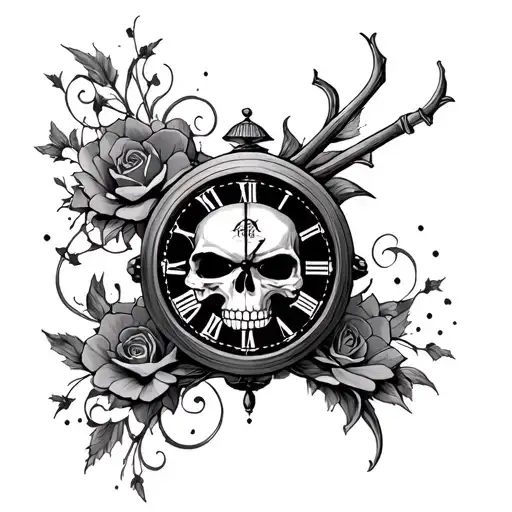Skull Clock