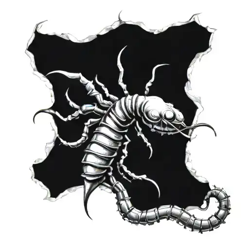 Evil Centipede Black And Grey