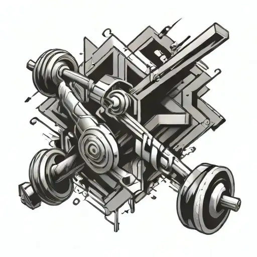 An Abstract Tattoo Representing The Intersection Of Coaching And Exercise