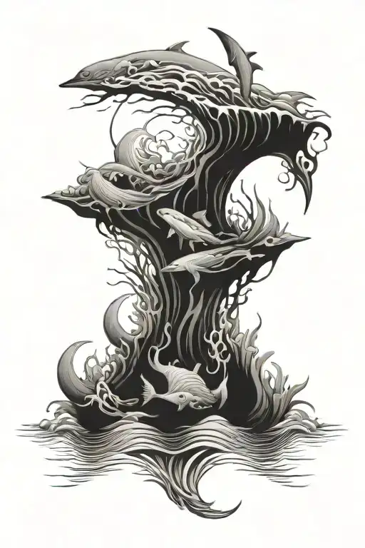 Ocean And Shapes Surrounding