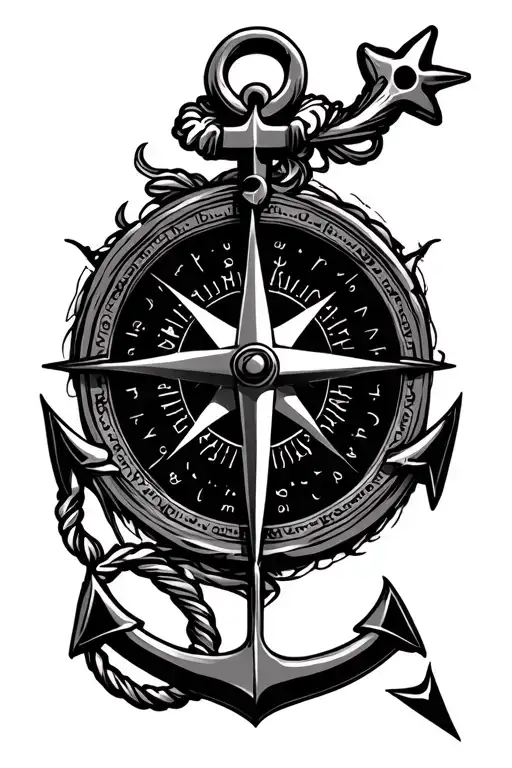 Compass And Anchor Cross