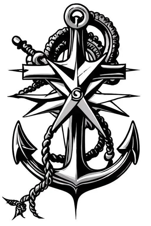 Compass And Anchor Cross