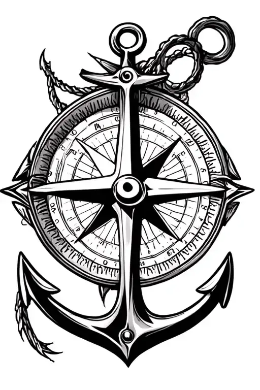 Compass And Anchor Cross