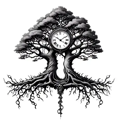 Tree Of Life With Clock