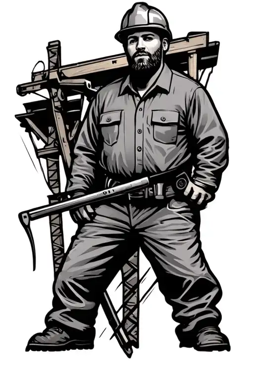 Memorial Tattoo For Construction Worker Dad