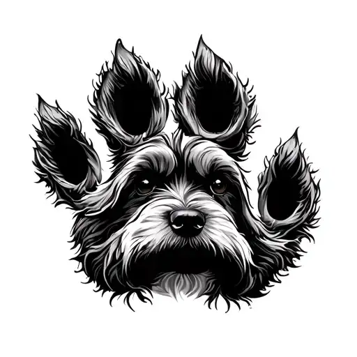 Dog Paw With Dog Inside