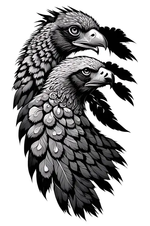 Alakan Totem Pole Animals Peacock Bear Eagle