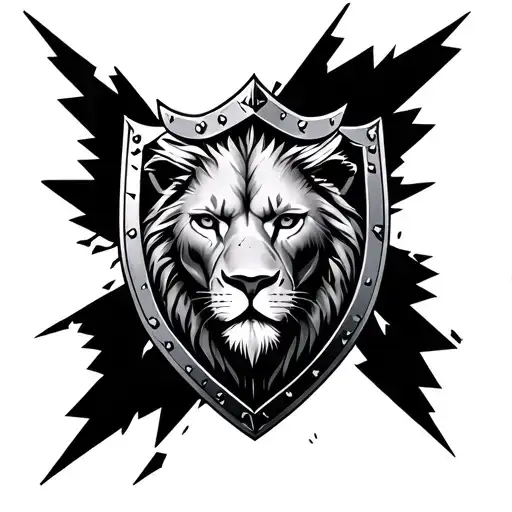 Leo Warrior Shattered Shield Lightning